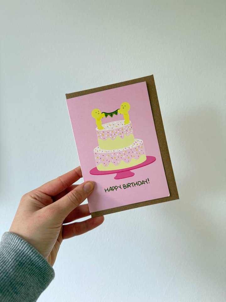 Smiski "Grattis på födelsedagen" gratulationskort. Prydnad. A6. för wholesale av Gallerybylara