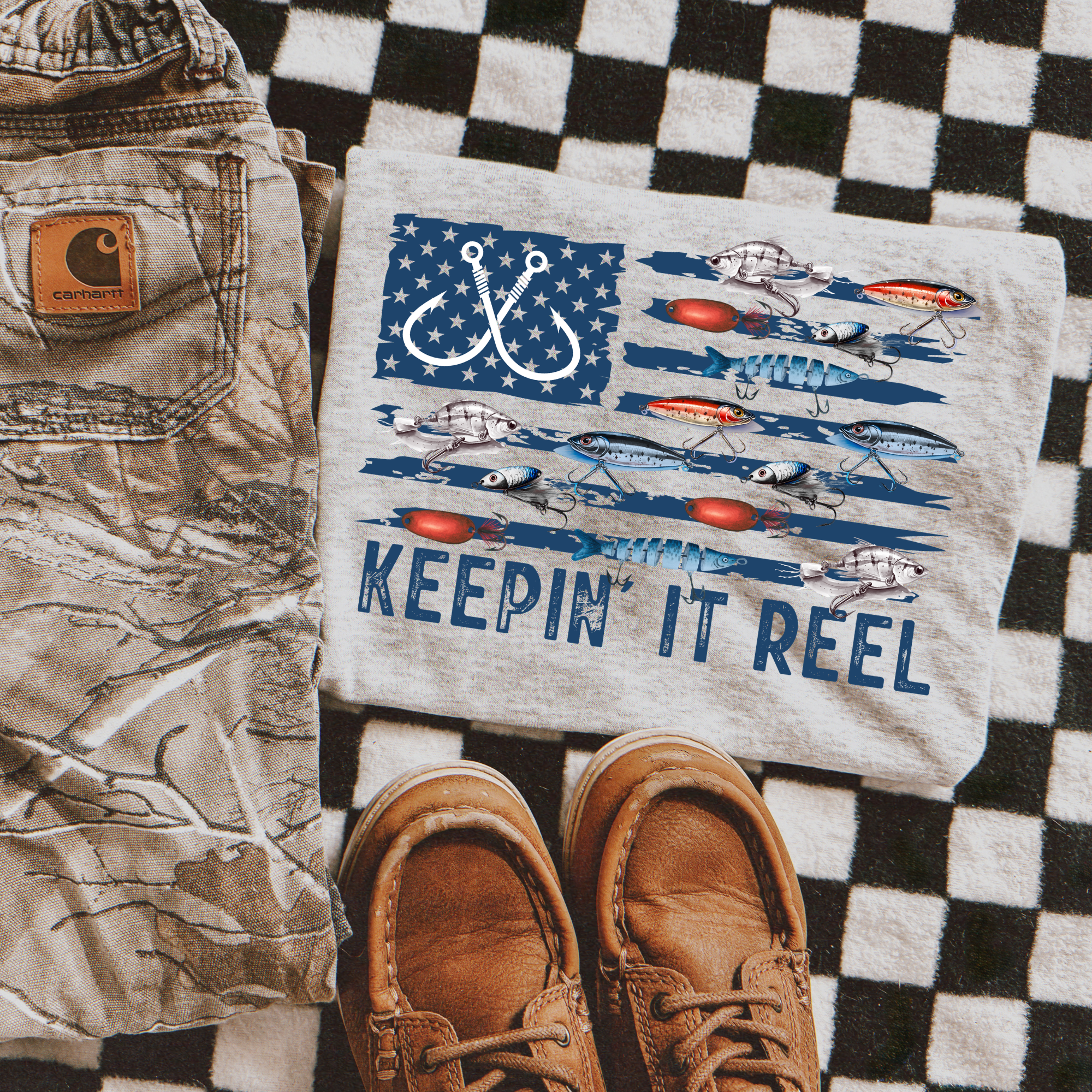 ZZ Threadz - Wholesale Screen Printed T-Shirt - Kids - Kids Keepin' It Reel Graphic Tee0