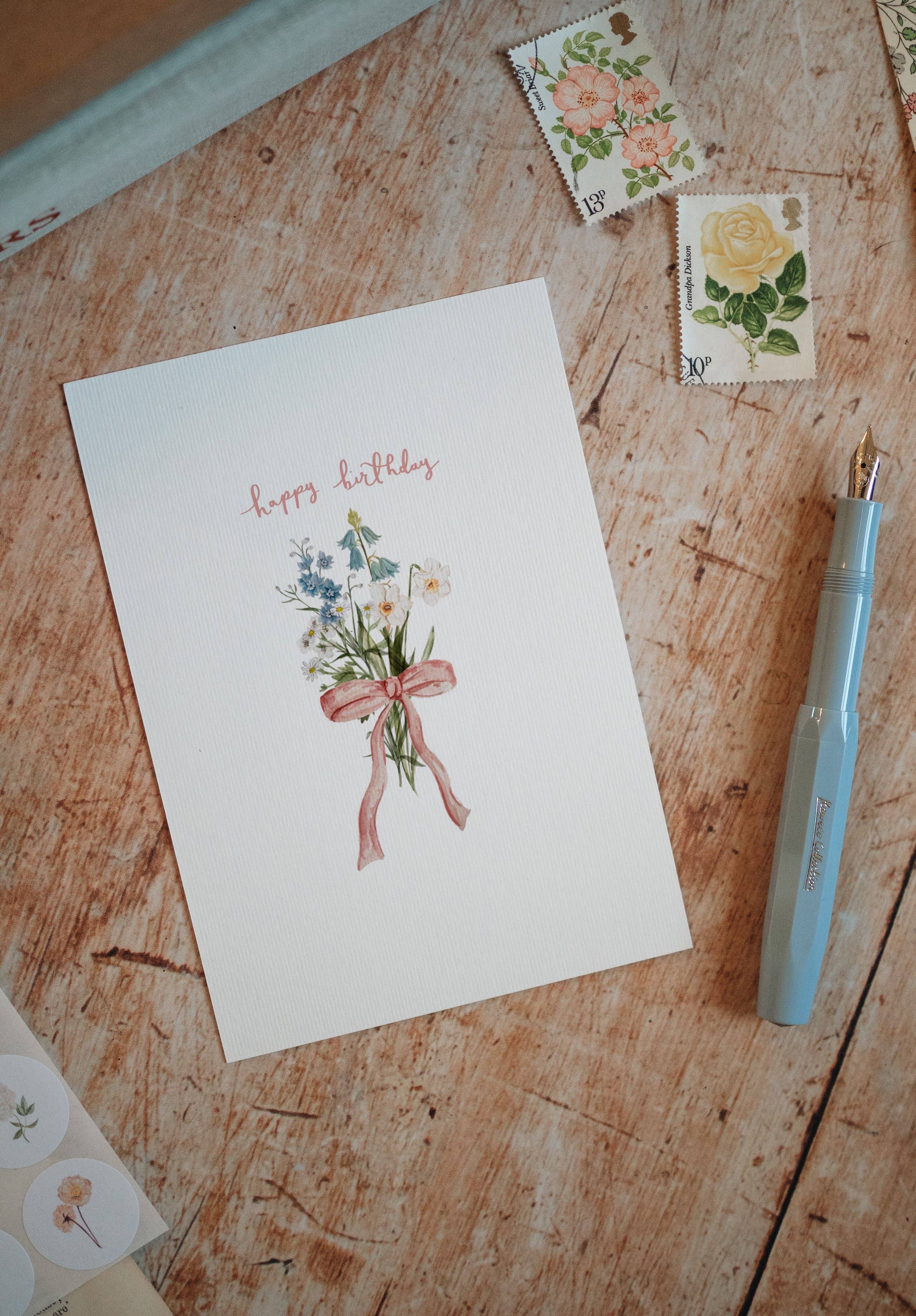 Wildflower Illustration Co. – Großhandel Geburtstagskarten – Pocketful of Flowers Grußkarte zum Geburtstag0