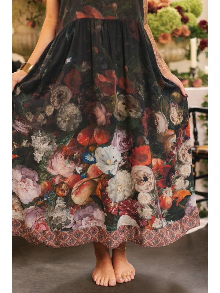 Market of Stars (USA) - Wholesale Dress - Women's - Flight of Fancy Bohéme Long Maxi Slip Dress w/Hummingbirds3