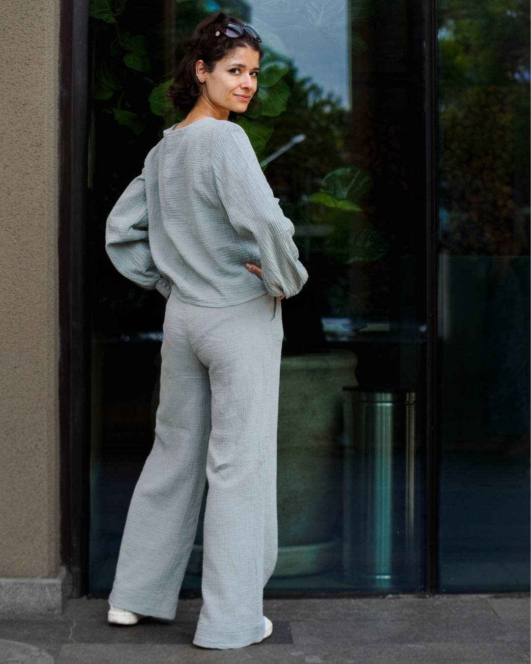 hutch&putch – wholesale Blus - Dam – Musselinblus "Jule" • med ballongärmar8