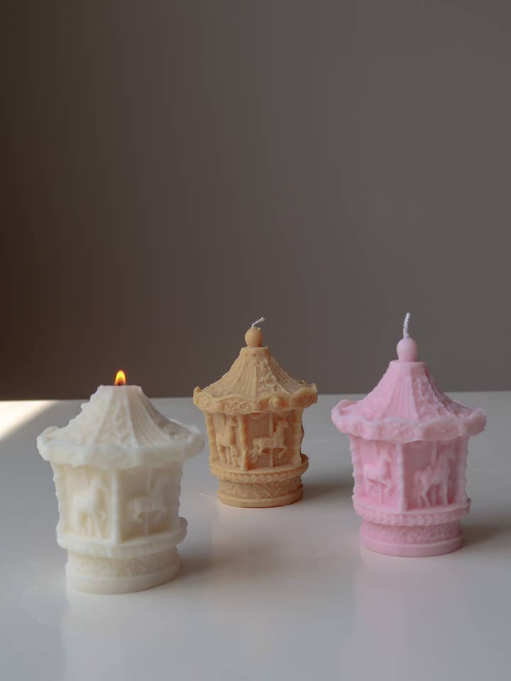Carousel candle | Baby shower | Christening | Christmas for wholesale by Jeune Home