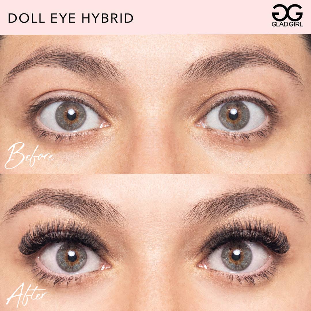 GladGirl – cílios postiços por atacado – Extensões de Pestanas Híbridas Signature Mink de Comprimento Misto2