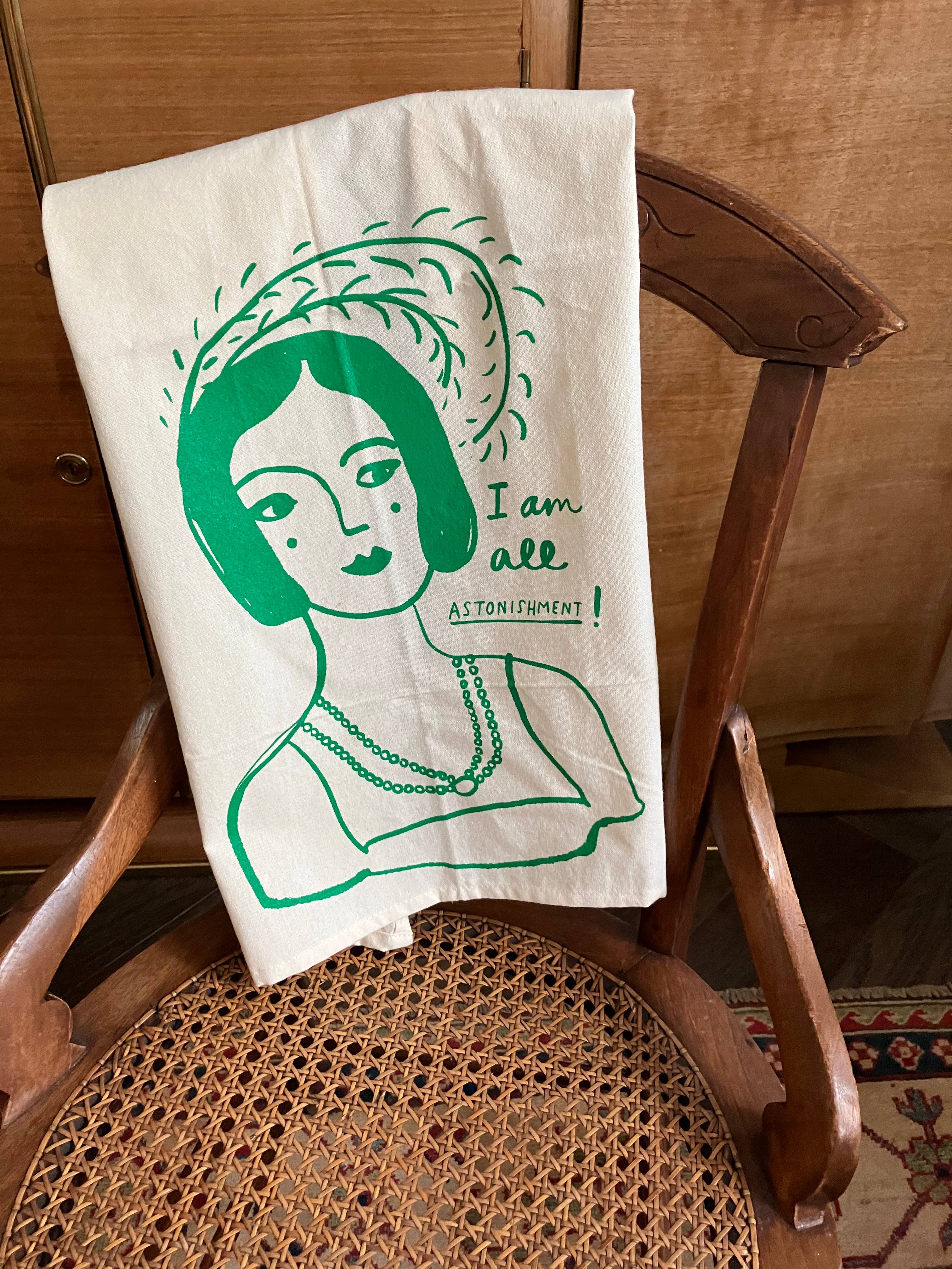 Colleen Harrington Studio - Wholesale Tea Towel - 100% Cotton Tea Towel - Jane Austen I Am All Astonishment2