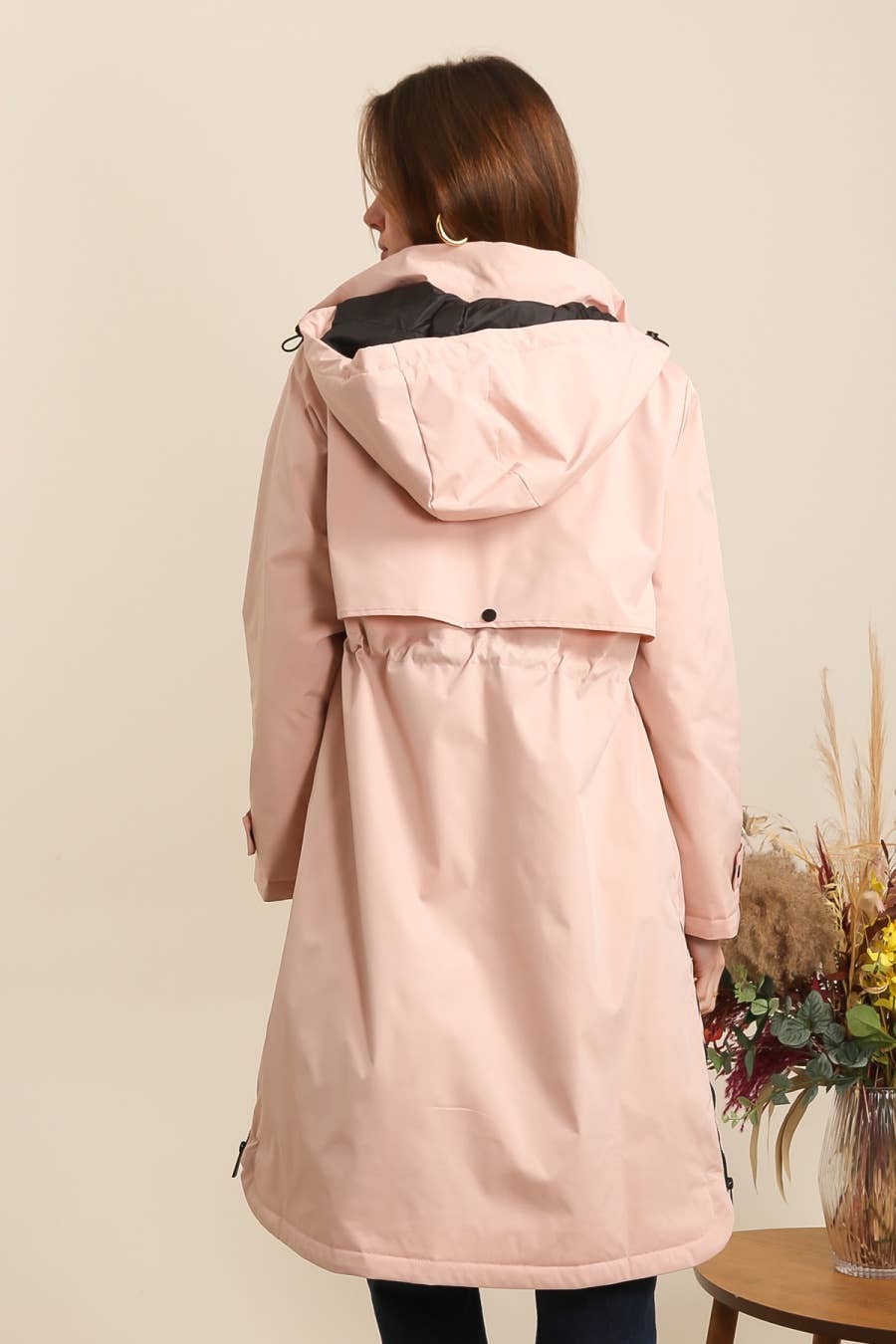 Attrait Paris - Vendita all'ingrosso Impermeabile - Donna - Giacca lunga impermeabile con cappuccio11