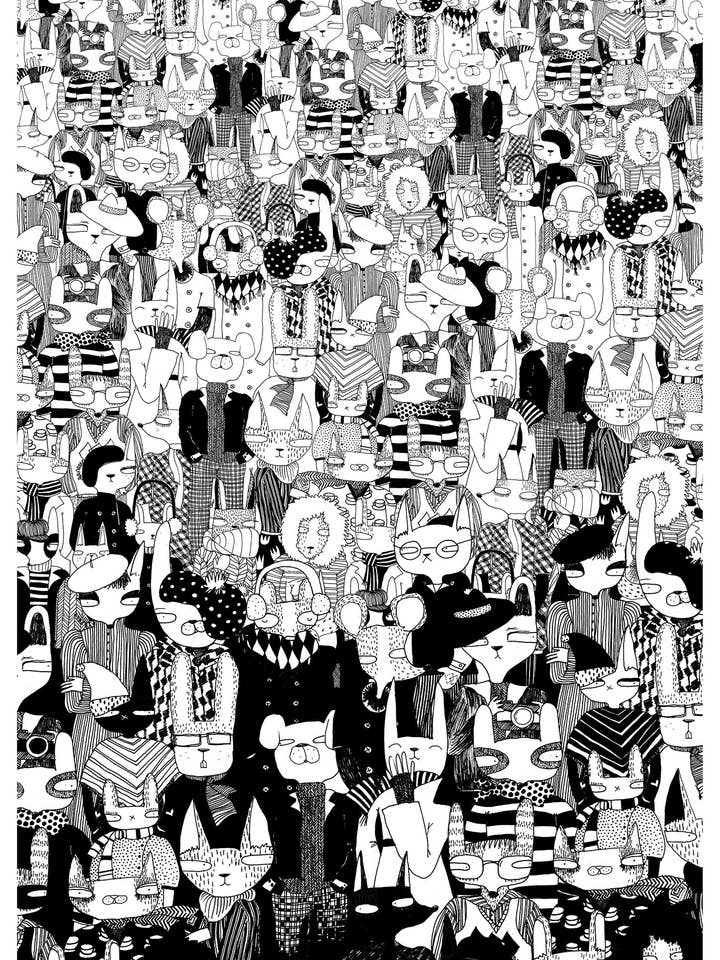 La stampa Crowd per la vendita all'ingrosso da parte di Surfing Sloth