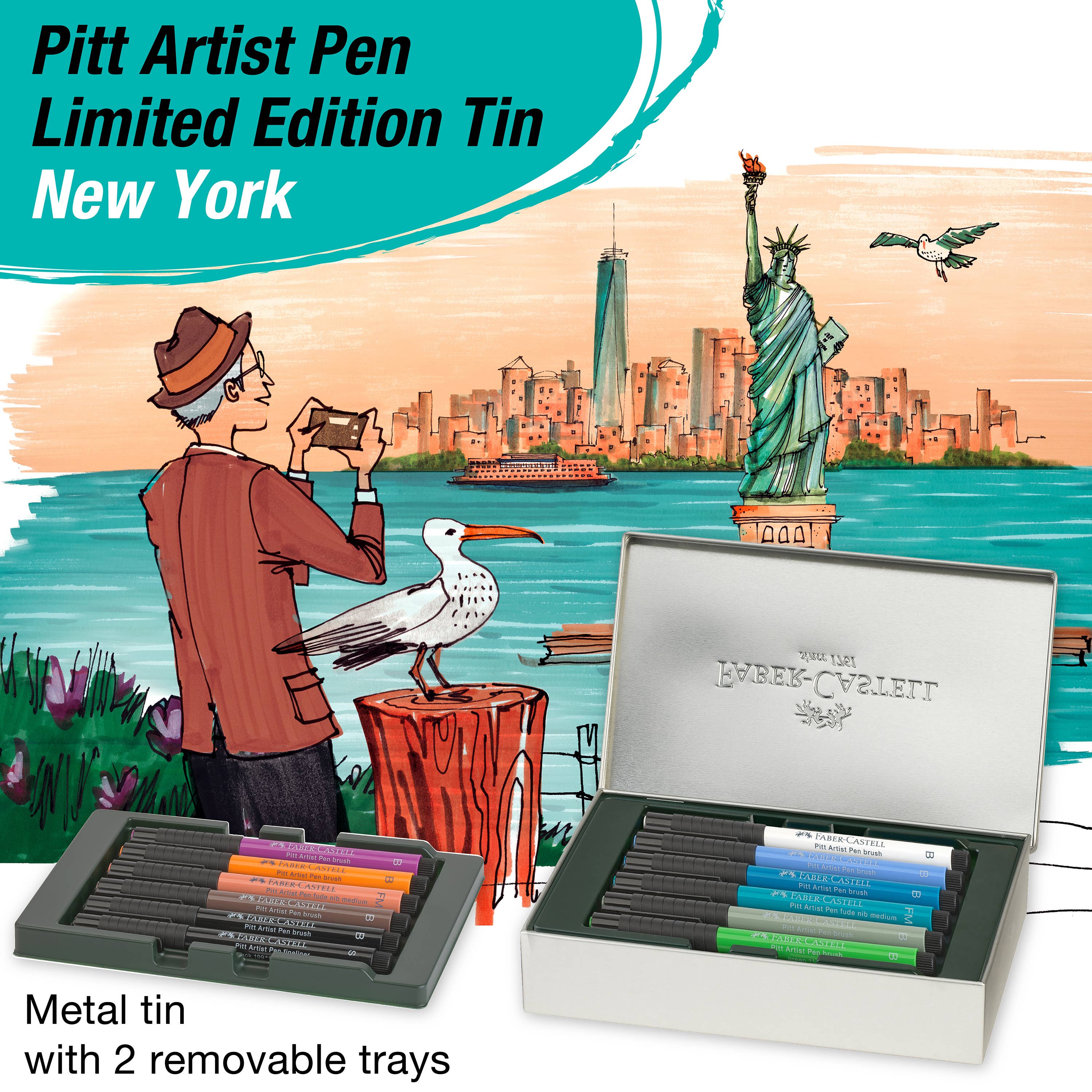 Faber-Castell / Creativity for Kids - Wholesale Art Set - Kids & Baby - 12 Ct Pitt Artist Pen Limited Edition City Set - New York1