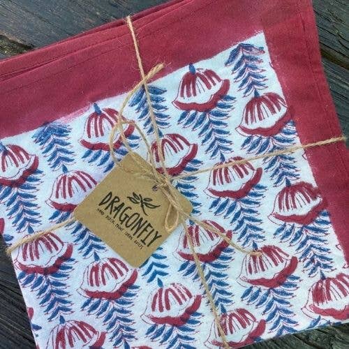 Coordinated napkins for wholesale by Dragonfly Firenze Trapunte & Co.