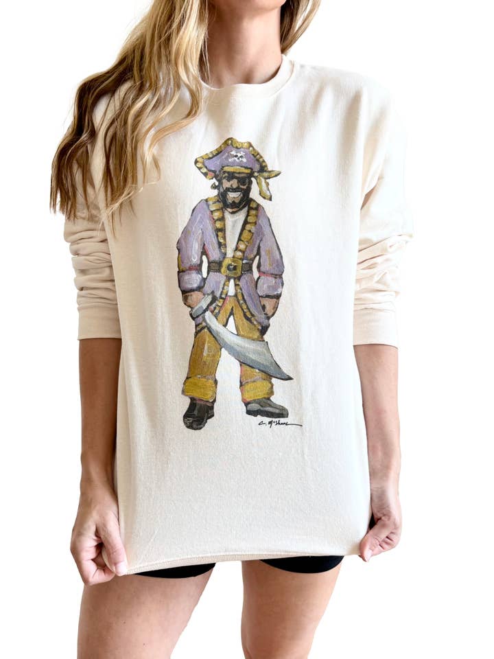 "Pirate" Sweatshirt for wholesale by Chelsea McShane Art