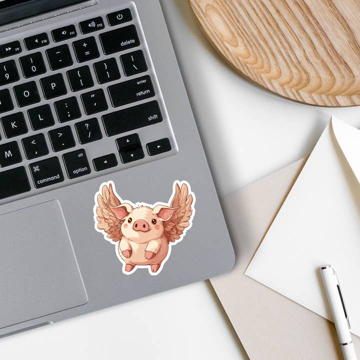 Rebel and Siren - Wholesale Sticker - Flying Pig | Animal | Cute | Waterproof Sticker | 2.5"