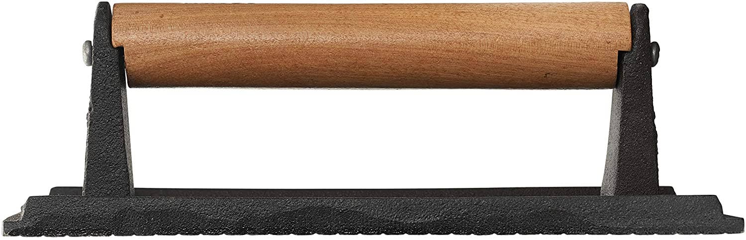 EcoQuality - Wholesale Keukengereedschap/gadget - Rechthoekige grillpers van 9" x 5" met houten handvat1