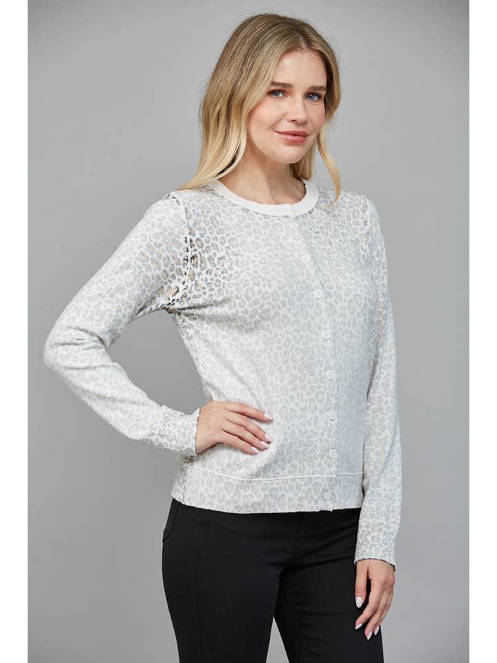 FATE - Wholesale Cardigan - Women's - CAMO PRINT FRONT BUTTON CLOSURE CARDIGAN FW1555611