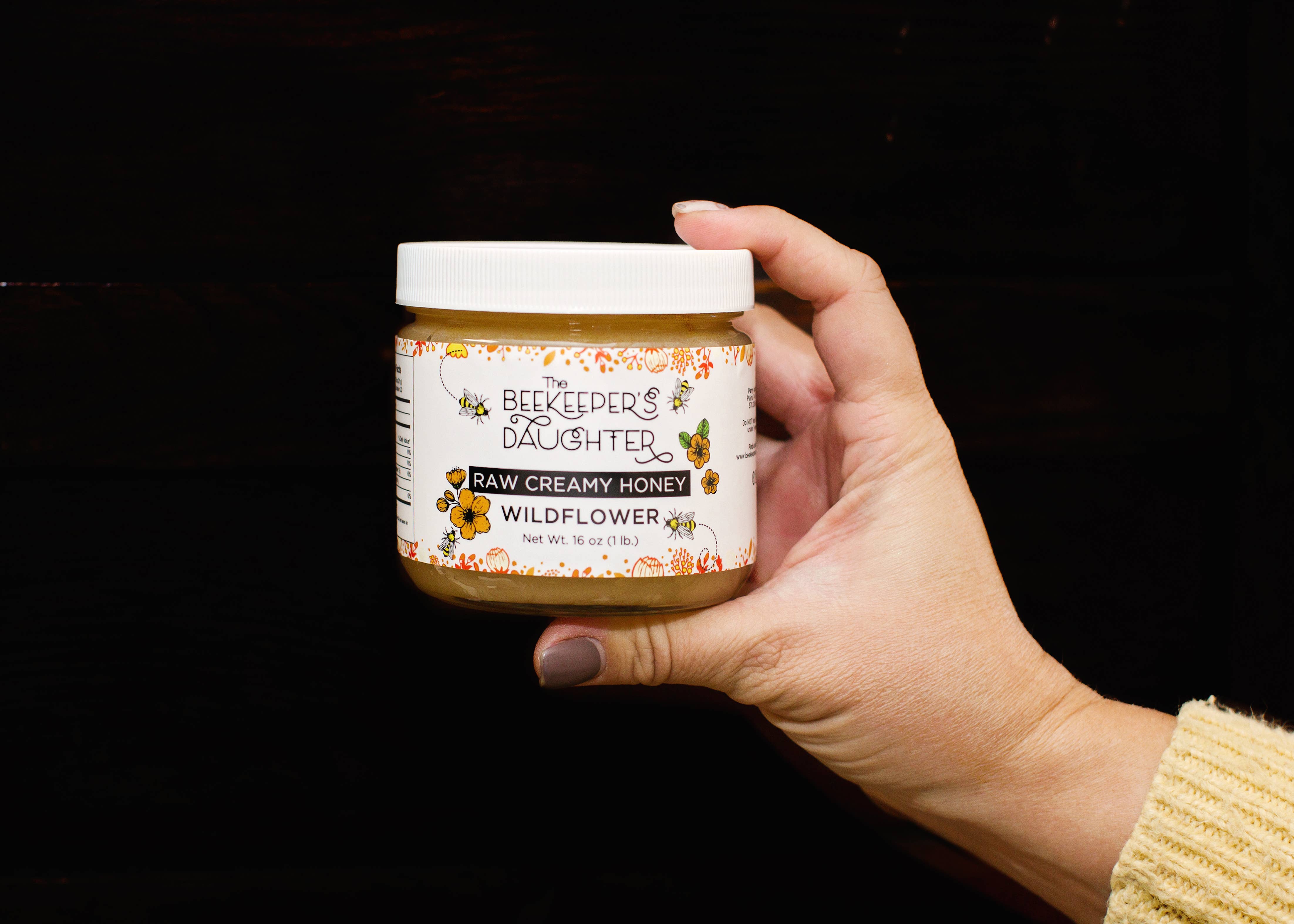 The Beekeeper's Daughter - Wholesale Honey - 16oz Raw Creamy Wildflower Honey2