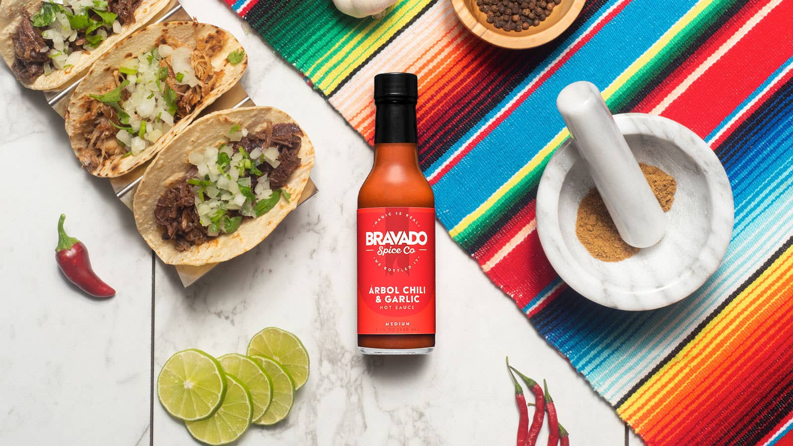 Bravado Spice Co. - Wholesale Hot Sauce - Árbol Chili & Garlic Hot Sauce (12-Pack)2