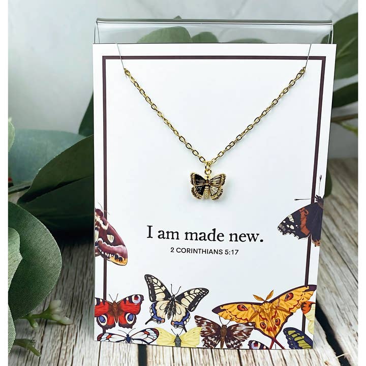 Wild Dogwood Designs - Wholesale Pendant/Charm Necklace - Made New Butterfly Charm Necklace | Christian Jewelry 1