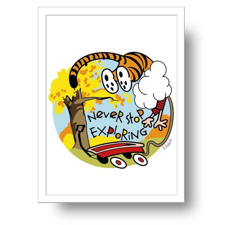 Ne cessez jamais d'explorer Imprimer par La Barbuda pour la vente par La Barbuda - No U.S. custom fees