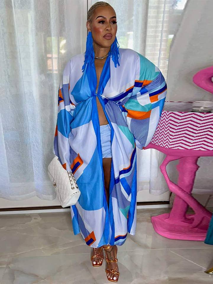 street wear silk plus size overcoat kimonos ladies for wholesale by Fashion Combination