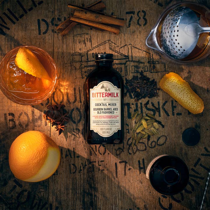 Bittermilk Bottling Co. - Wholesale Cocktail Mix/Syrup - Bittermilk No.1 - Bourbon Barrel Aged Old Fashioned