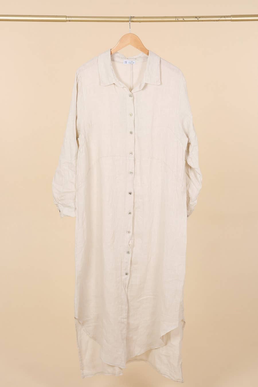 la maison des fibres naturelles - Wholesale Button Down Shirt - Women's - Long shirt dress 68036 100% LINEN24