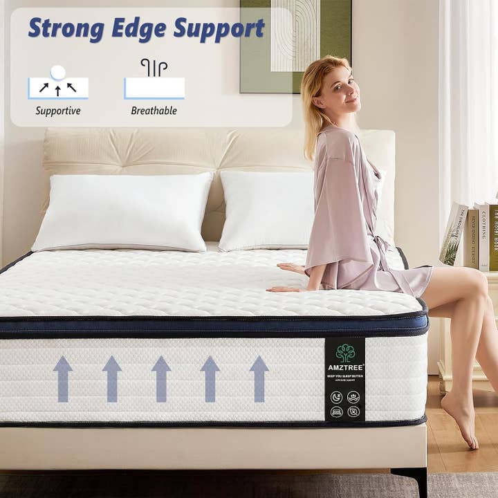 ShipItFurniture - Wholesale Bed - Queen Hybrid Mattress Medium-Firm, 12", CertiPUR-US Certified