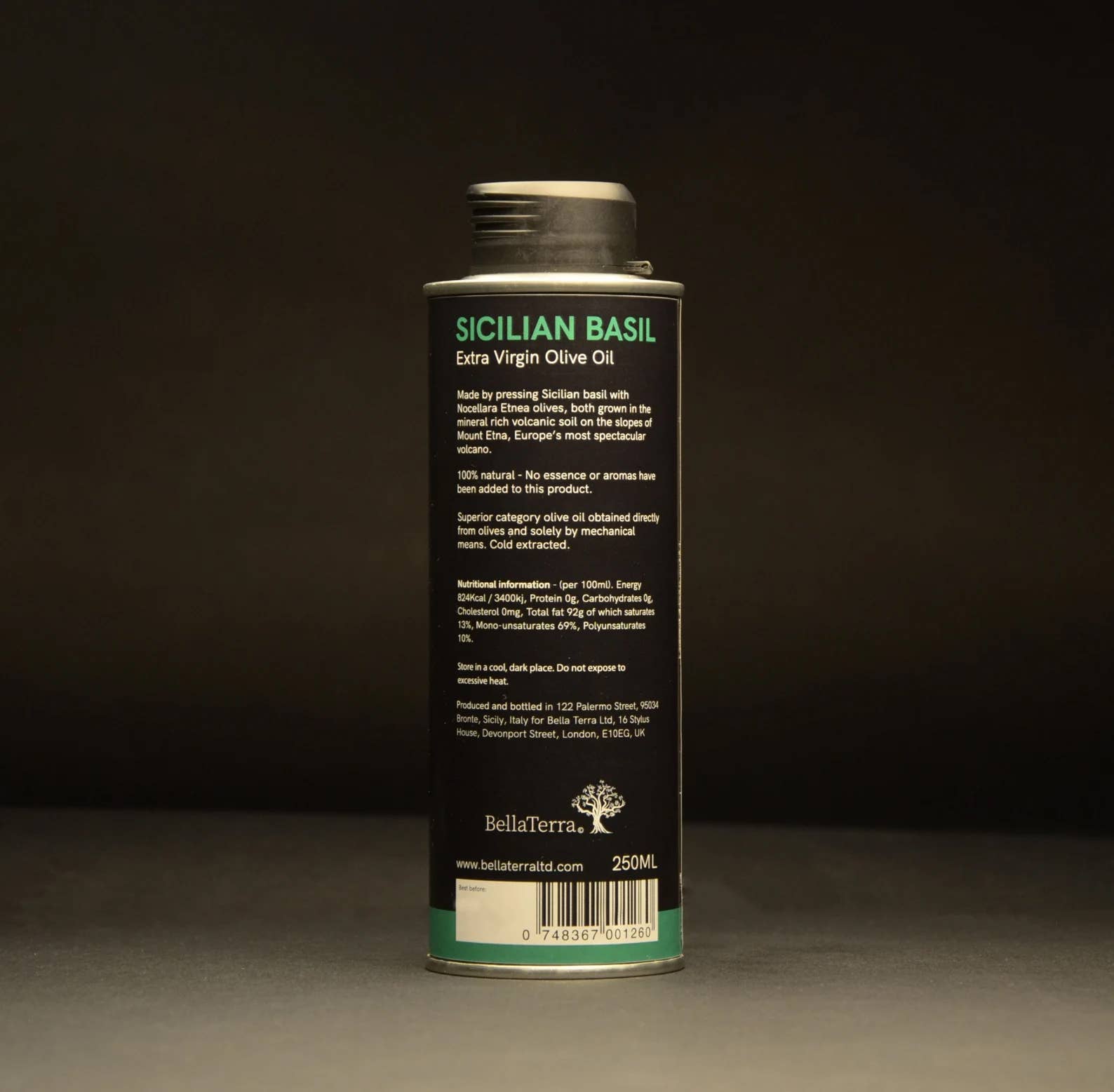 BellaTerra – wholesale Olive oil – Sicilian Basil - Volcanic Grown Extra Virgin Olive Oil1