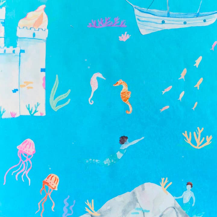 Sarah’s Silks - Venta al por mayor Conjunto de juguetes - Niños - Mapa de juego Under the Sea, juguete Montessori para contar cuentos