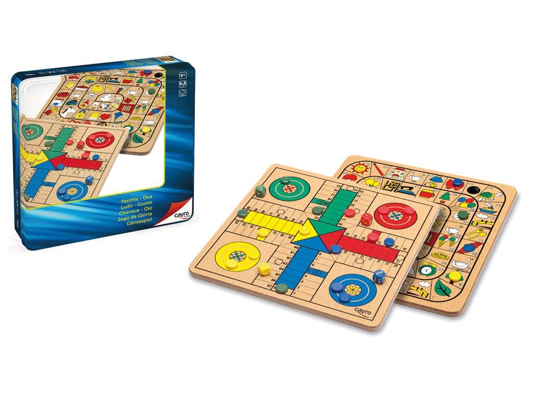 Cayro - Wholesale Board Game - Parchís Y Oca Madera - Board Game - Including Dice And Chips0