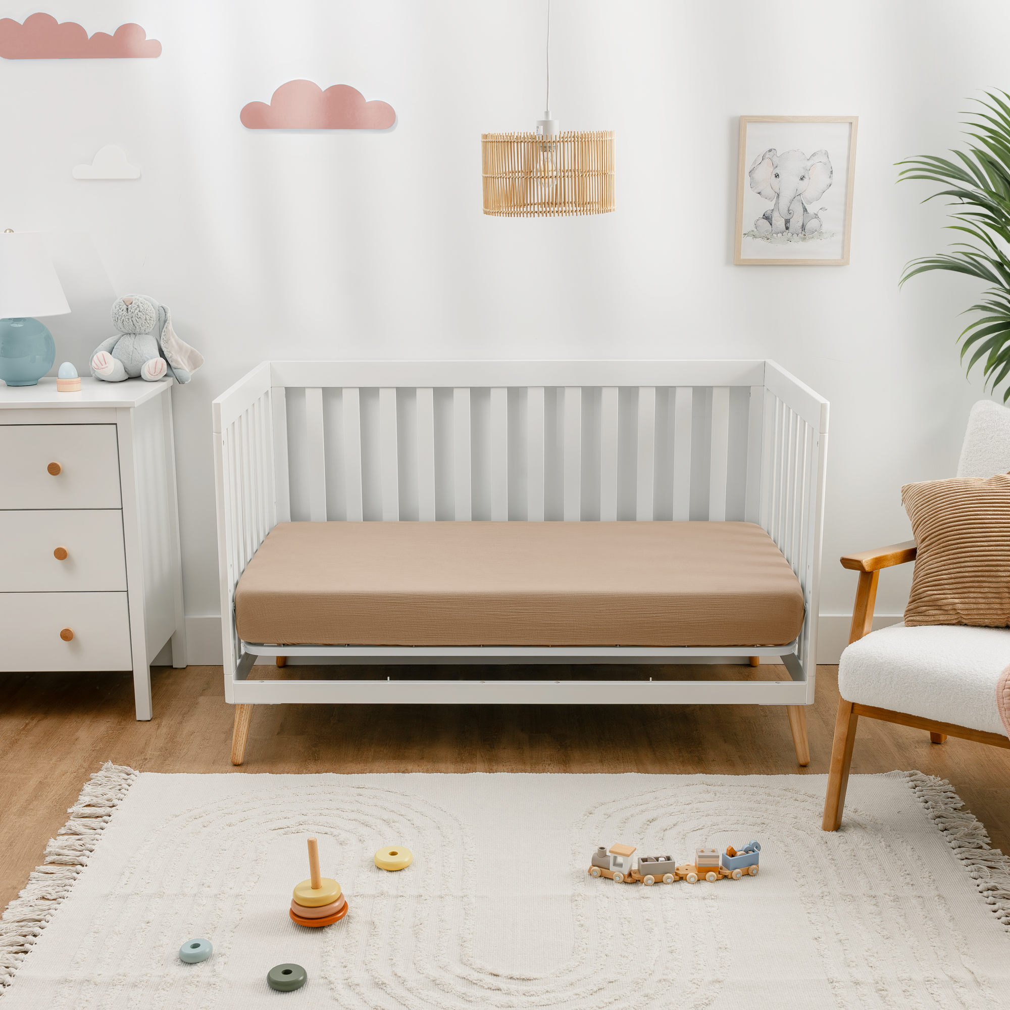 Comfy Cubs - Wholesale Cot/Crib Sheets - Muslin Cotton Fitted Crib Sheet, Soft Snug Fit by Comfy Cubs7