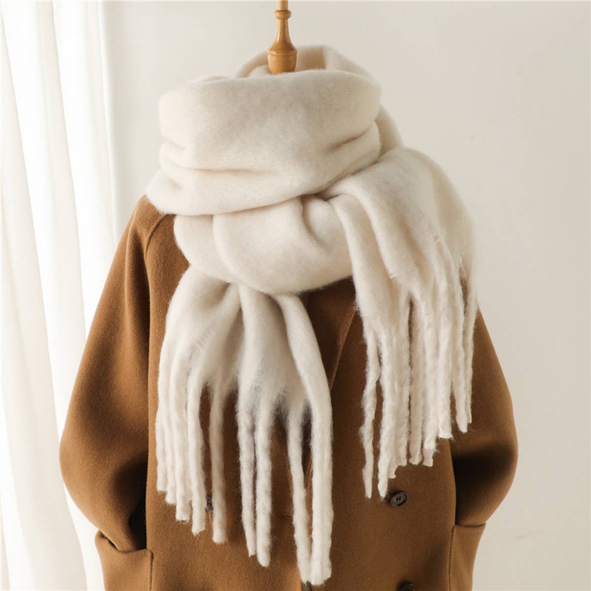 ACCITY - Wholesale Scarf - Women's - Mohair Tassel Scarf for Winter, Unisex Long Shawl_CWASC09650