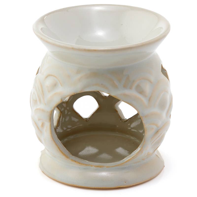 Puckator EU - Wholesale Oil Warmer - Eden Scallop Cut out Ceramic Oil Burner3