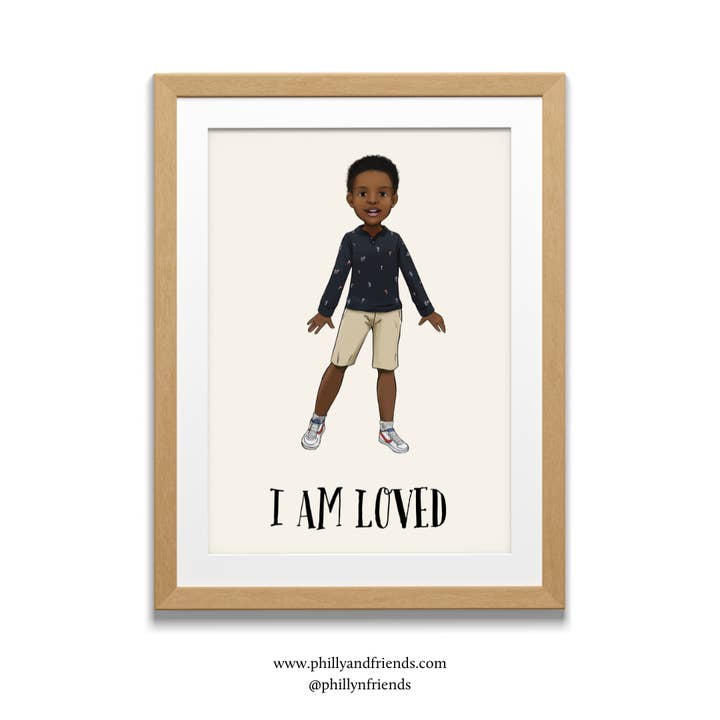 Poster da parete per bambini «I am love» di Arie Boy per la vendita all'ingrosso da parte di Philly & Friends