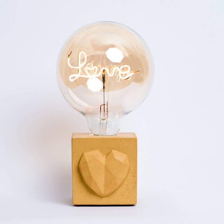 Love Lamp - Yellow Concrete for wholesale by Junny