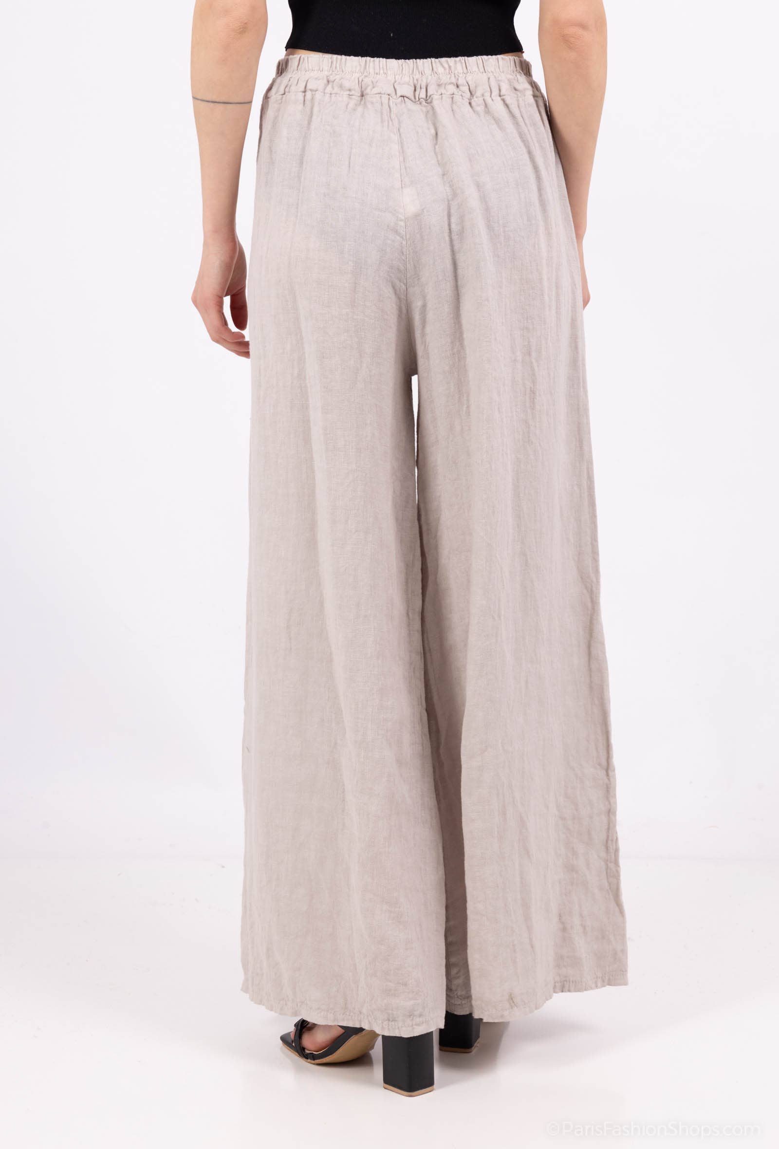 Shyloh - Wholesale Pants - Women's - Linen Trousers with Openwork Pockets 2058031