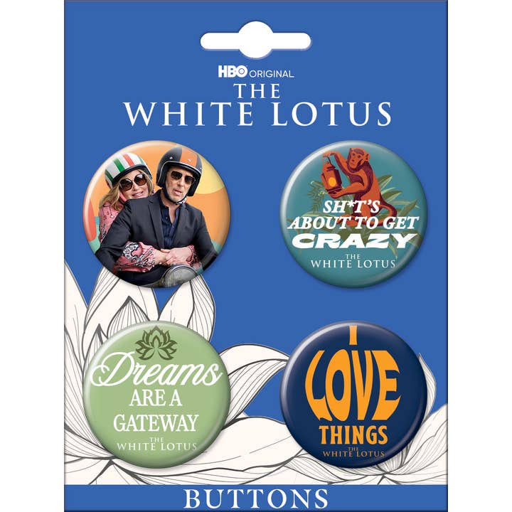 White Lotus 4 Button Set 2 for wholesale by Ata-Boy