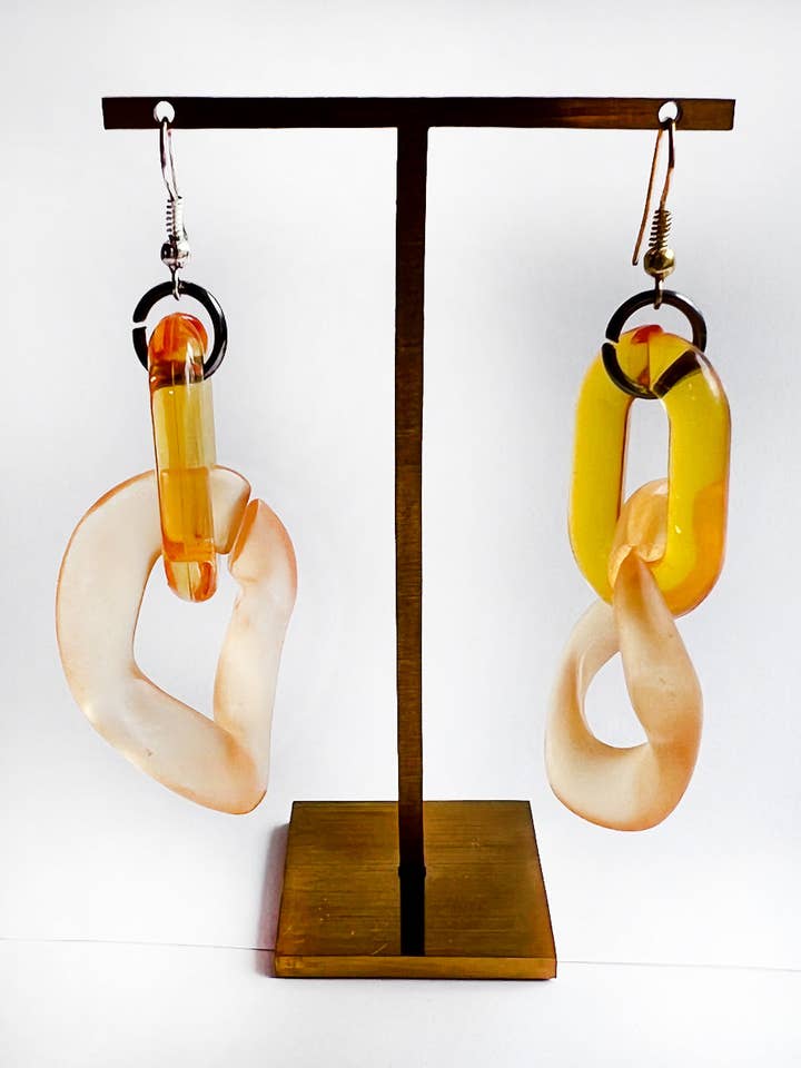 Boucles d'oreilles chaîne Marigold Infinite Colors pour la vente par cukimber