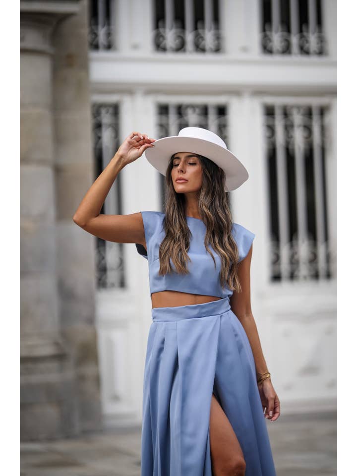 MAUÃŽ OFFICIAL Atelier - Wholesale Skirt - Women's - LONG BLUE SKIRT