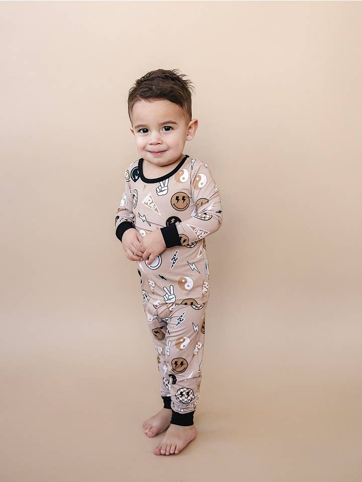 Lucky Panda Kids - Wholesale Lounge Set - Kids - Bamboo Two Piece Set | Latte Rad Vibes4
