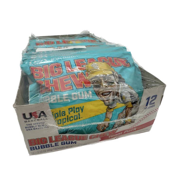 I Got Your Candy - Wholesale Chewing Gum - Big League Chew Triple Play Tropical 2.12oz - 12ct