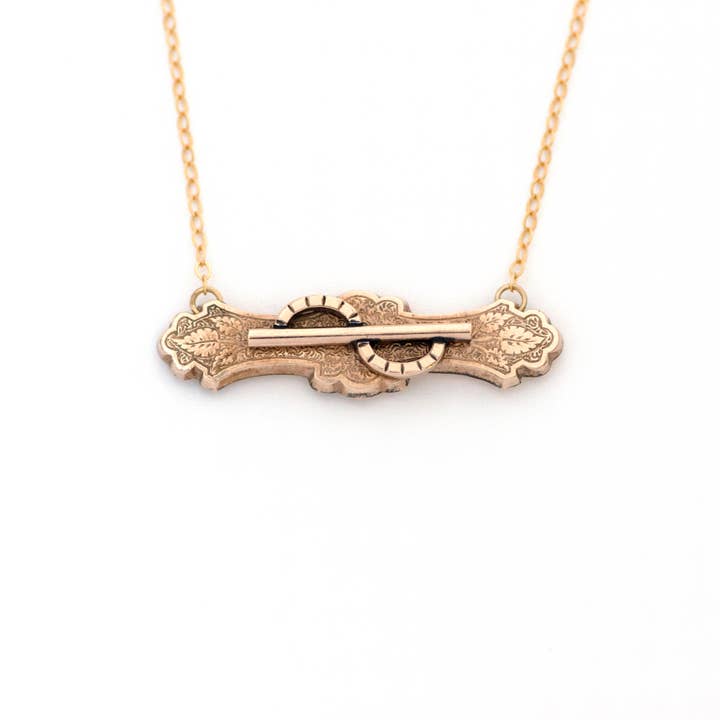 Colar de pinos de barra vitoriano Leaves Balance Antique por atacado de Lily Henry Jewelry