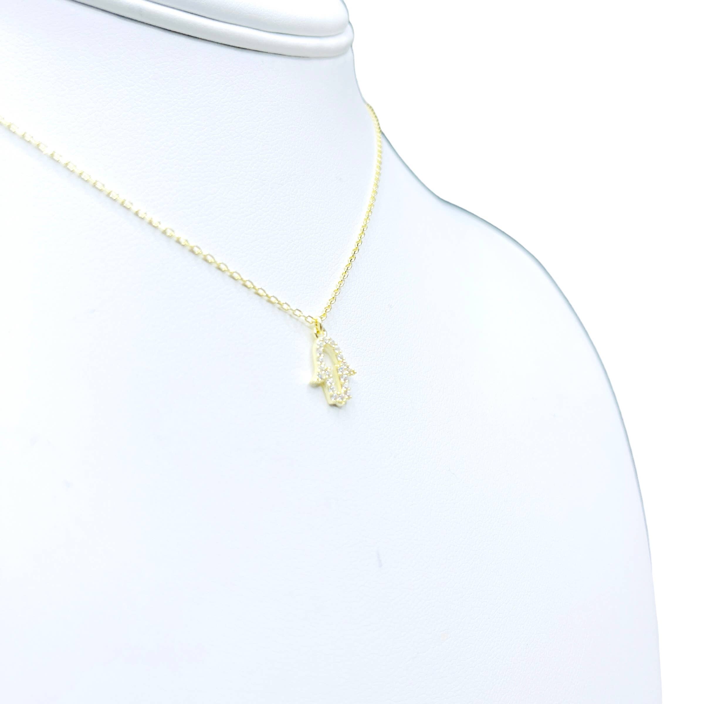 Loli - Wholesale Pendant/Charm Necklace - 925 Sterling Silver Dainty Hamsa Evil Eye Necklace8