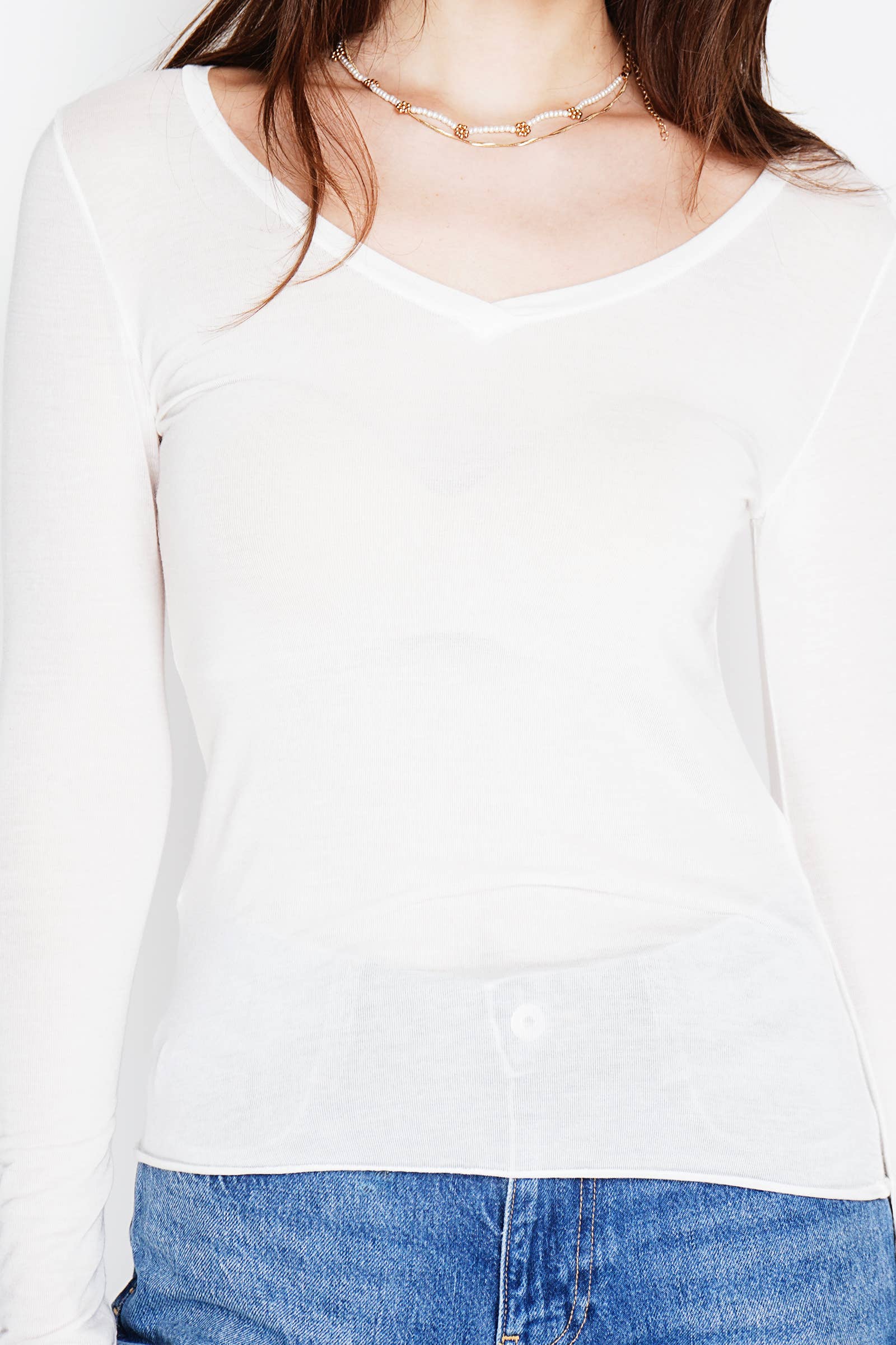 NOELINE - Wholesale T-Shirt - Women's - Cashmere V-neck top 088561