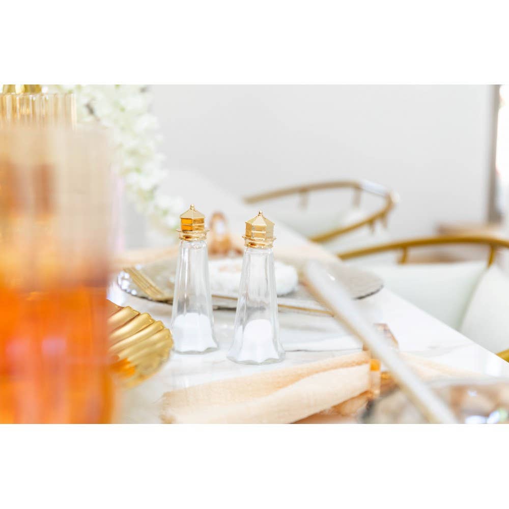 AULICA - Wholesale Salt & Pepper Shaker Set - Golden salt and pepper shaker 4.6x4.6x11.5cm1