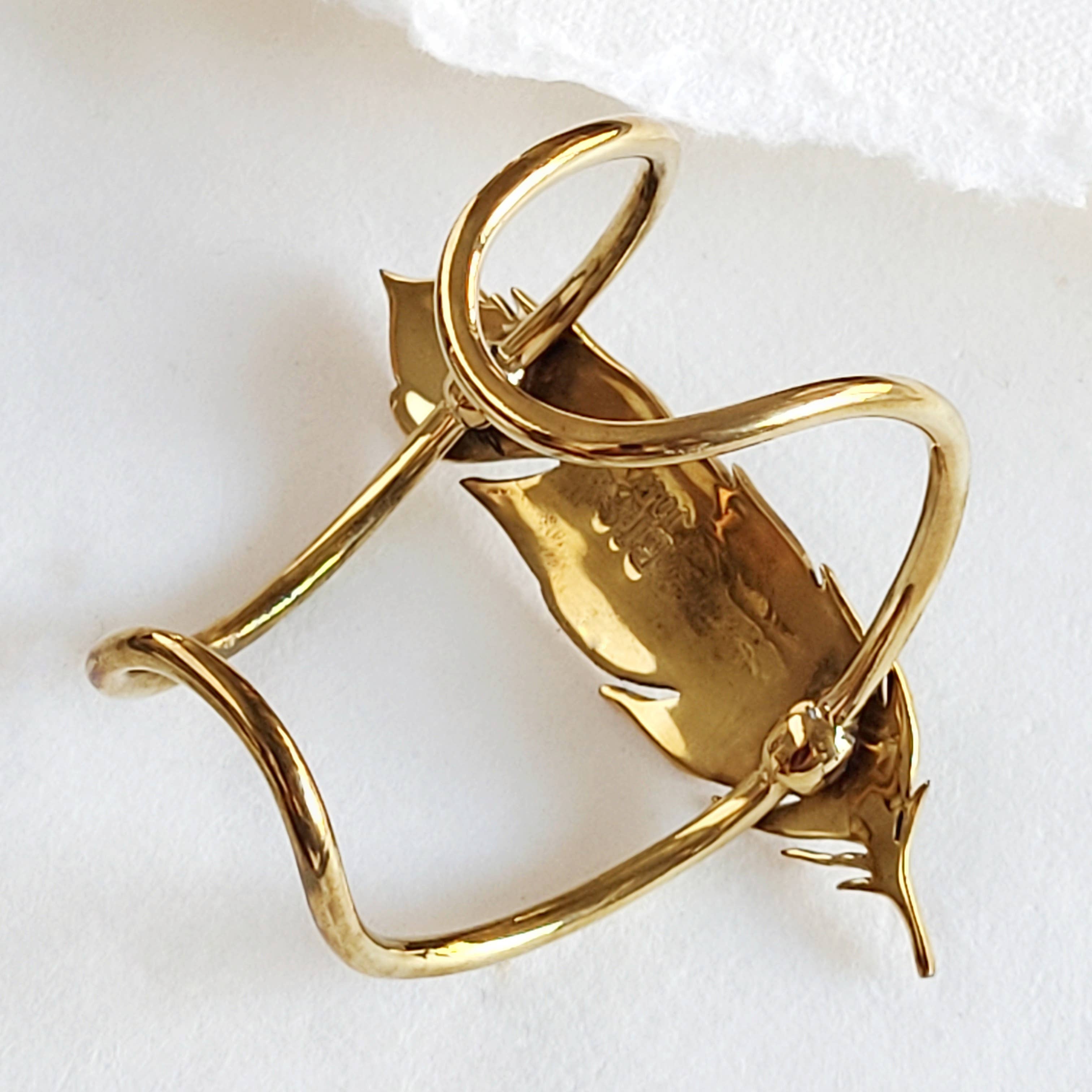 Bisjoux – Engroshandel Manchetarmbånd – Messing blad fjer håndlavede Cuff armbånd7