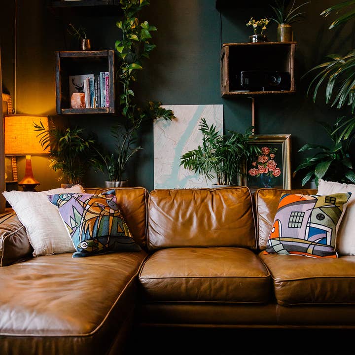 Cashmere Crafts Inc - Vendita all'ingrosso Fodera cuscino decorativo - Fodera per cuscino ricamata a mano Casa con porta3