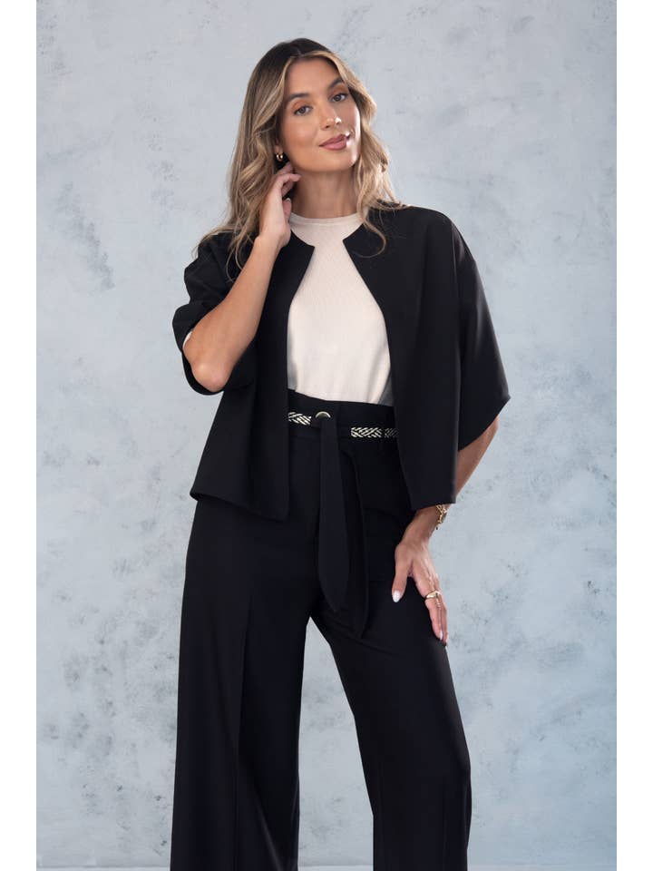 FERRACHE - Wholesale Jacket - Women's - Open fluid-cut jacket5