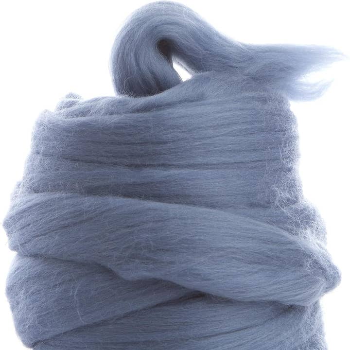 Desert Breeze Distributing - Wholesale Craft Supplies - Merino Wool Roving, 8 oz, INDIGO BLUE, 19 micron, 70 mm staple length0