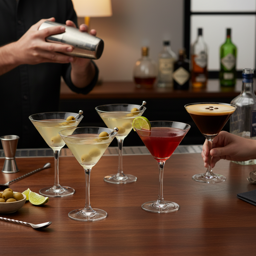 Kadra Kitchenware - Wholesale Cocktail/Liquor Glass - MITBAK 8oz Set of 6 Elegant Martini & Cocktail Bar Glasses1