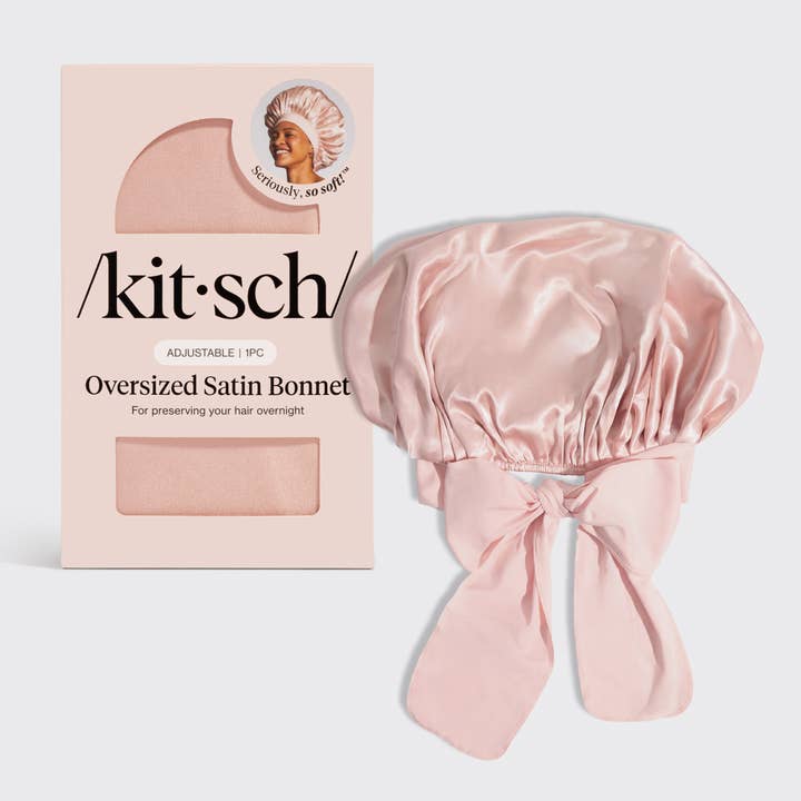 Gorro de satén sobredimensionado ajustable - Rosa blush para venta al por mayor de KITSCH