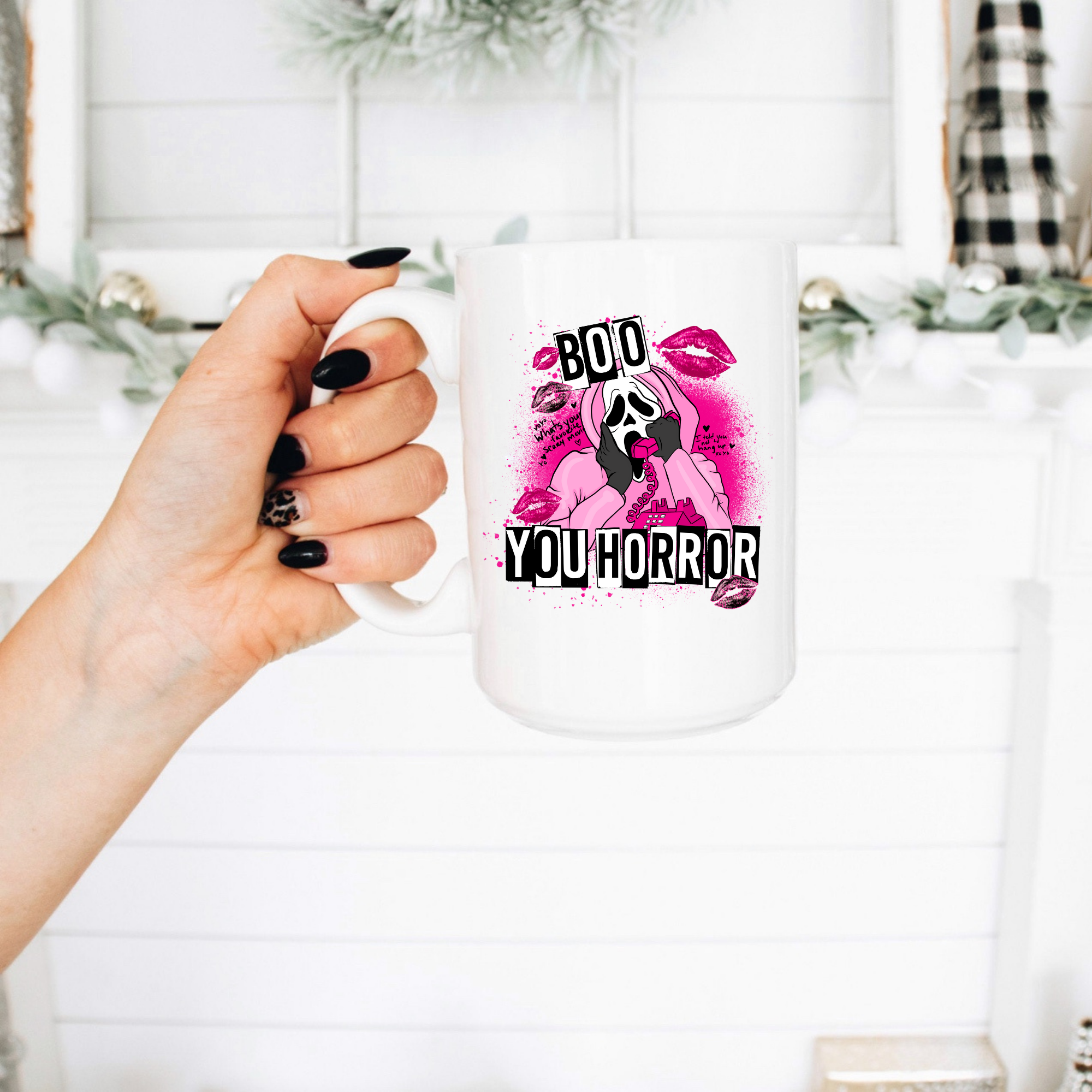 Boho Sips - Wholesale Coffee Mug - 15oz Mug, Boo You Horror, Halloween Coffee Cup, Scary Movies0