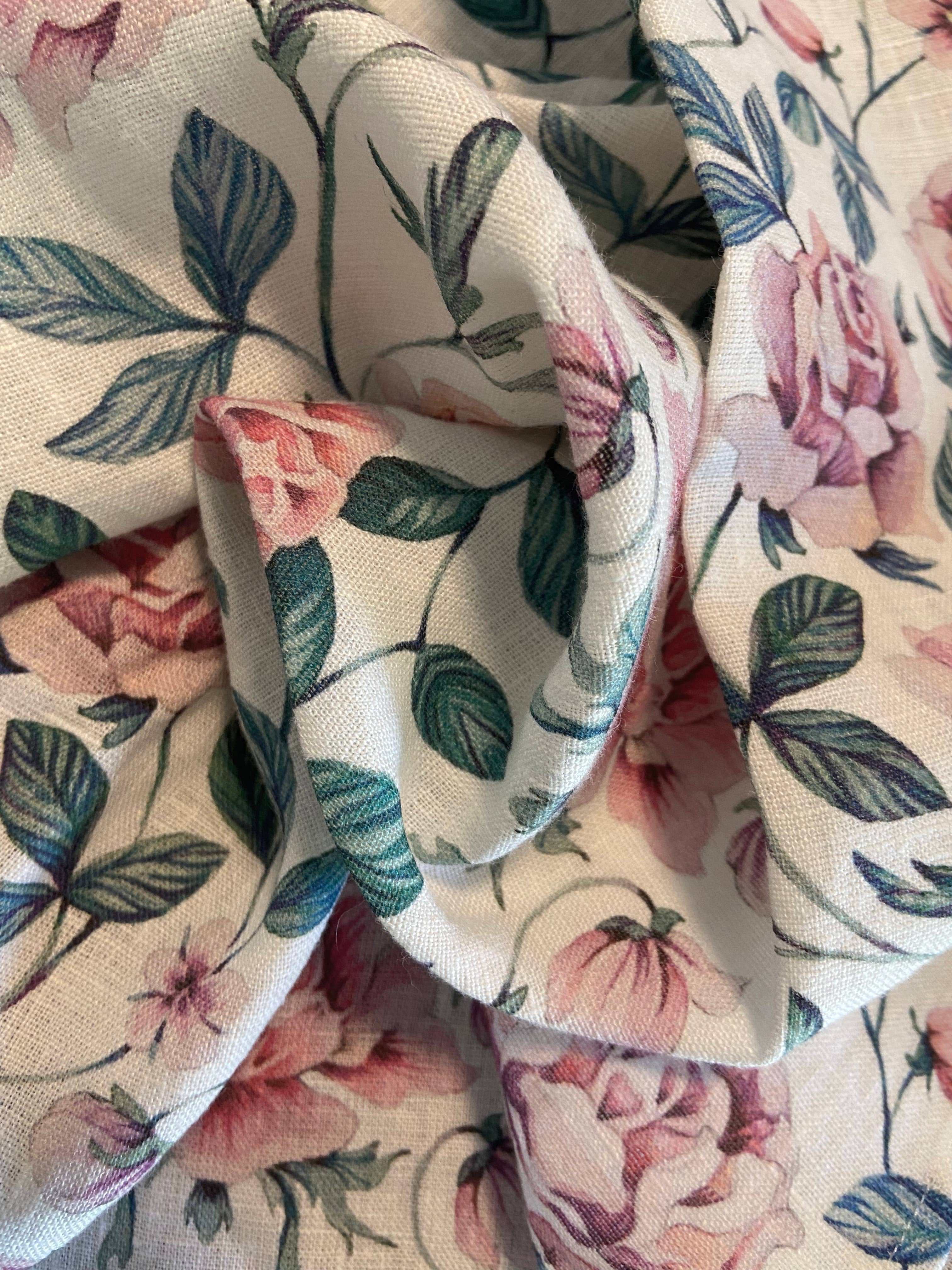 Sarah Rose – Toalha de chá por atacado – Toalha de chá de linho orgânico Vintage Rose3